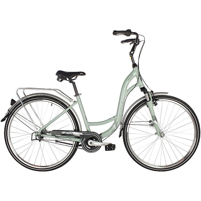 Велосипед STINGER Barselona STD 28", Al, V&B-Brake, 3-Speed (зеленый) (2021)