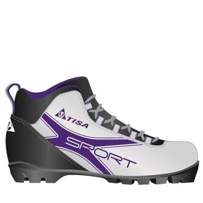 Лыжные ботинки TISA NNN Sport (S75615) (белый/фиолетовый)