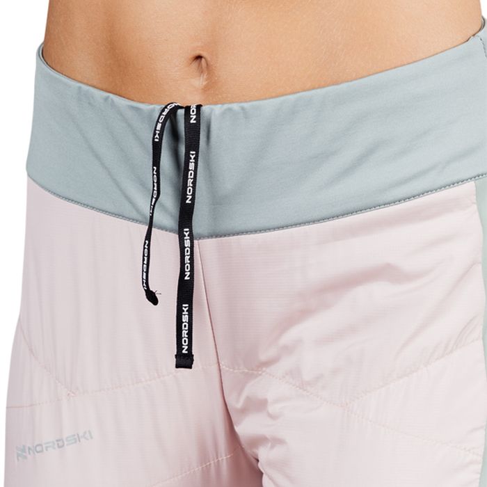 Брюки разминочные женские NORDSKI Hybrid Pro (бирюзовый/розовый)