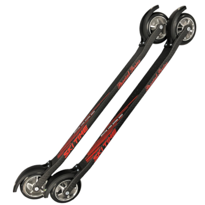 Лыжероллеры SKI TIME Коньковые Skiroll Skate Carbon (650/N2/100х24) (черный)