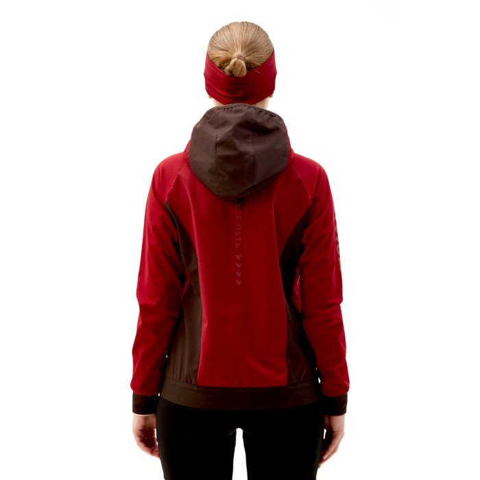 Куртка тренировочная женская BIVIUM СноуРан (бордовый/коричневый)