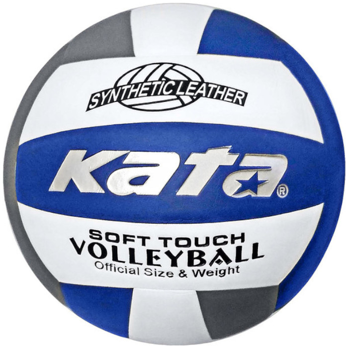 Мяч волейбольный KATA (PU 2.5, 280 гр., клееный) (синий/белый)