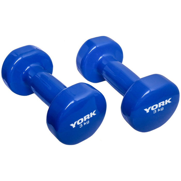 Гантель SPORTEX виниловая 3.0 кг (синий)