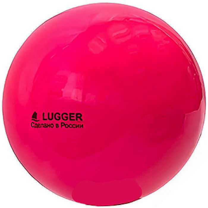 Мяч для художественной гимнастики LUGGER d=19 см, однотонный (малиновый)