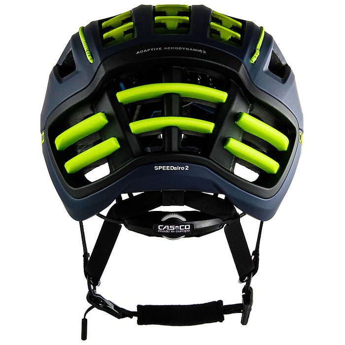Шлем для велосипеда CASCO SPEEDairo 2 (с визором) (синий/желтый)