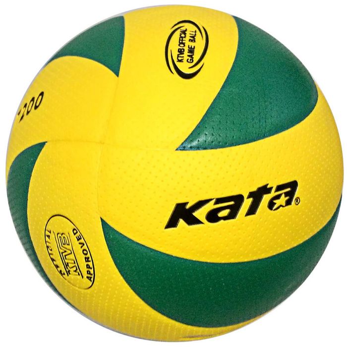 Мяч волейбольный KATA (PU 2.5, 280 гр., клееный) (желтый/зеленый)