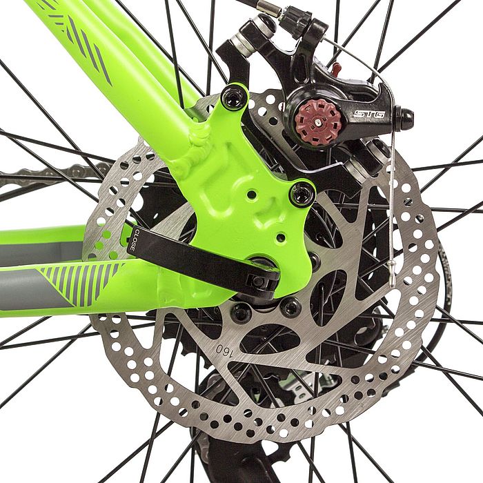 Велосипед STINGER Graphite STD 27.5&quot;, Al, M-Disk Brake, 24-Speed (зеленый) (2022)
