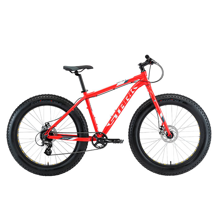 Велосипед STARK Fat 26.2 D (красный/белый/серый) (2020)