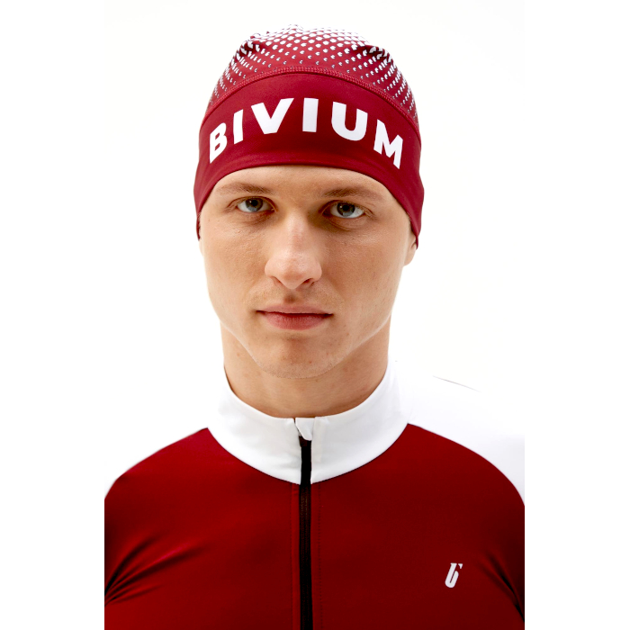 Шапка гоночная BIVIUM Энергия 2.0 (бордовый/белый)