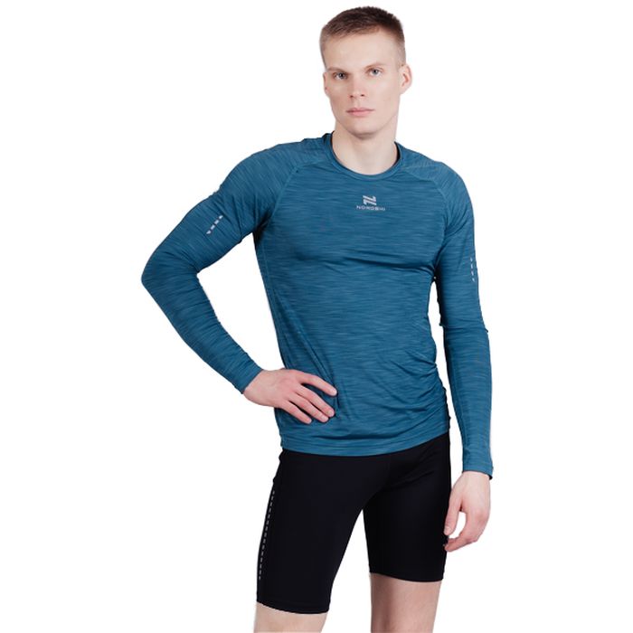 Лонгслив для бега NORDSKI Pro (темно-бирюзовый)