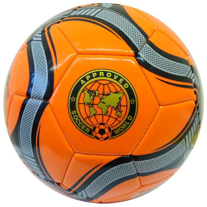 Мяч футбольный MEIK (3-слоя, PVC 2.3, 340 гр., машинная сшивка) (оранжевый)