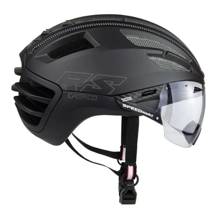 Шлем для велосипеда CASCO SPEEDairo 2 (с визором) (матовый черный)