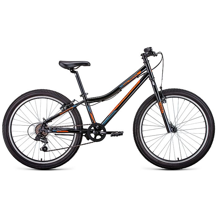 Велосипед FORWARD Titan 24 1.0 (черный/оранжевый) (2022)