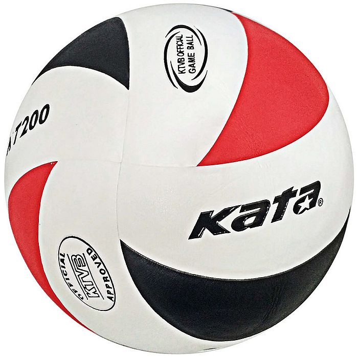 Мяч волейбольный KATA (PU 2.5, 280 гр, клееный) (белый/красный)