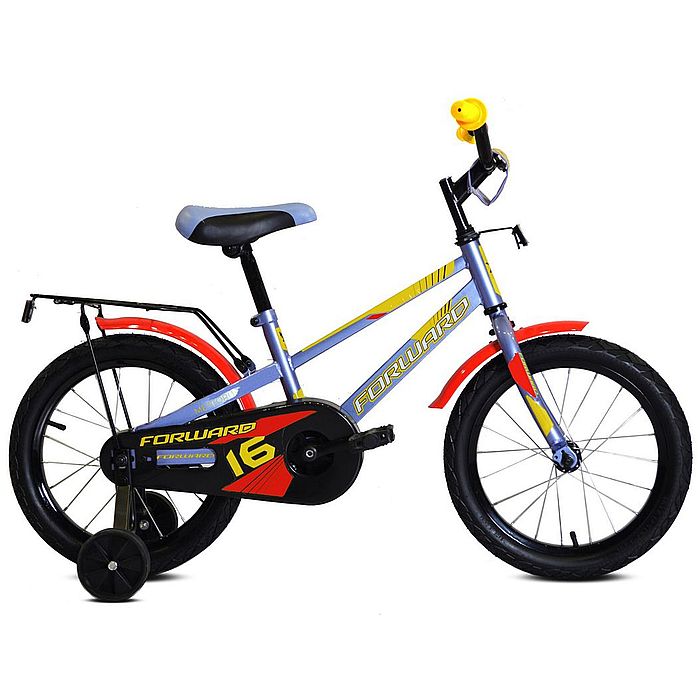 Велосипед FORWARD Meteor 16 (серый/желтый) (20-21)