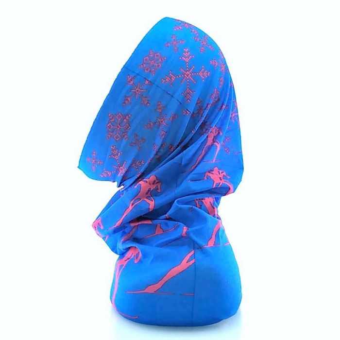 Бандана KV+ Skier (голубой/розовый)