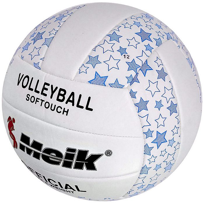 Мяч волейбольный MEIK 2898 (PVC 2.5, 270 гр., маш. сш.) (белый/голубой)
