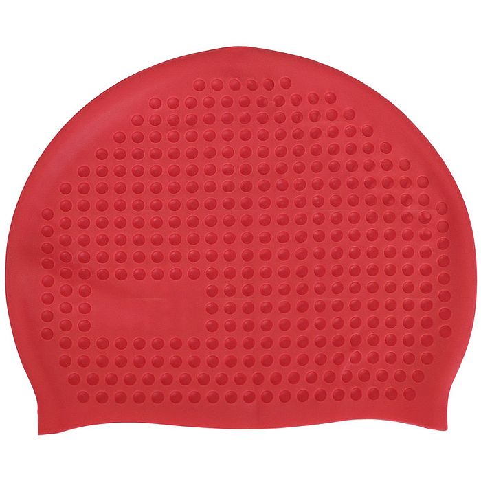 Шапочка для плавания SPORTEX силиконовая массажная Big (красный)