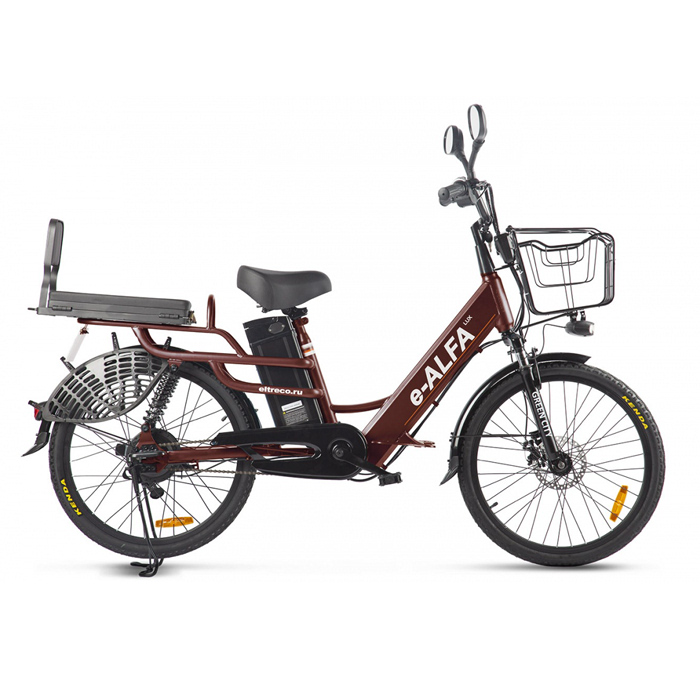 Электровелосипед GREEN CITY e-ALFA LUX 500 Wh (коричневый) (2021)