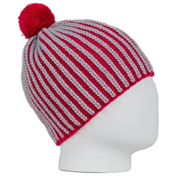 Шапка вязаная NORDSKI Wool (розовый/серый)