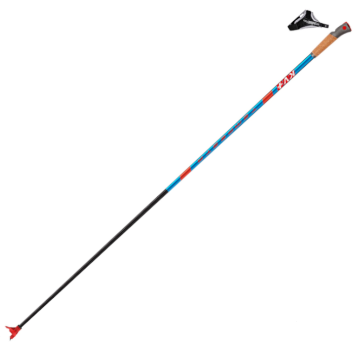 Лыжные палки KV+ (23P007Q) Tempesta Q. (Карбон 100%) (синий/красный)