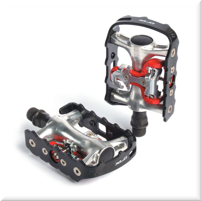Педали XLC MTB/Trekking-System-Pedal PD-S01one-sided, black/silver SB-Plus 
