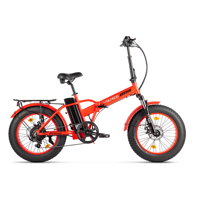 Электровелосипед VOLTECO CYBER 500 Wh (красный) (2020)