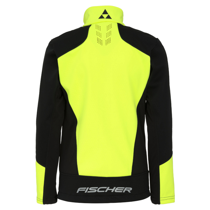 Куртка разминочная детская FISCHER Softshell Warm (черный/желтый)