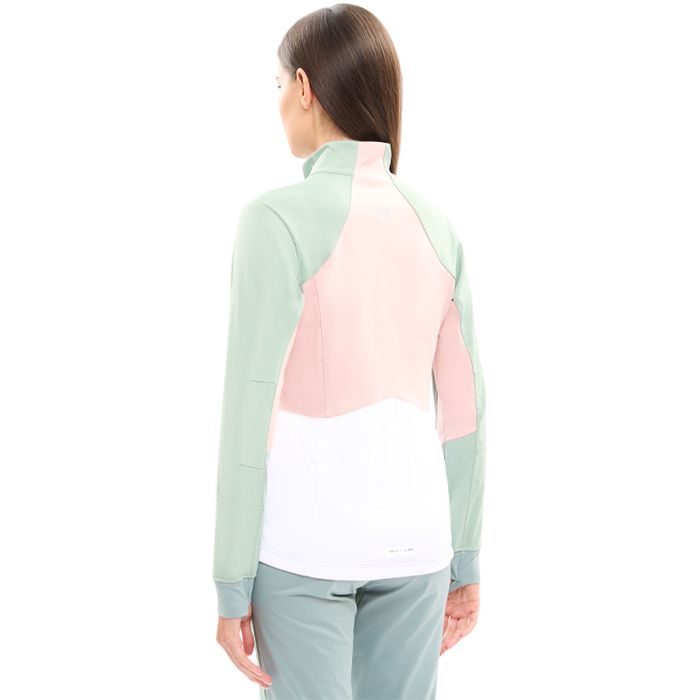 Куртка разминочная женская NORDSKI Pro (зеленый/розовый)