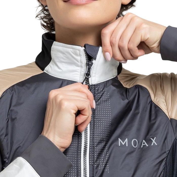 Куртка разминочная женская MOAX Tauri PRO Hybrid (серый/желтый)