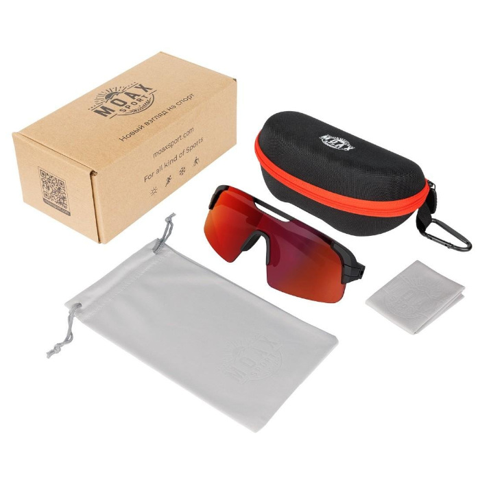 Очки спортивные MOAX Progress (черный/коричневый)