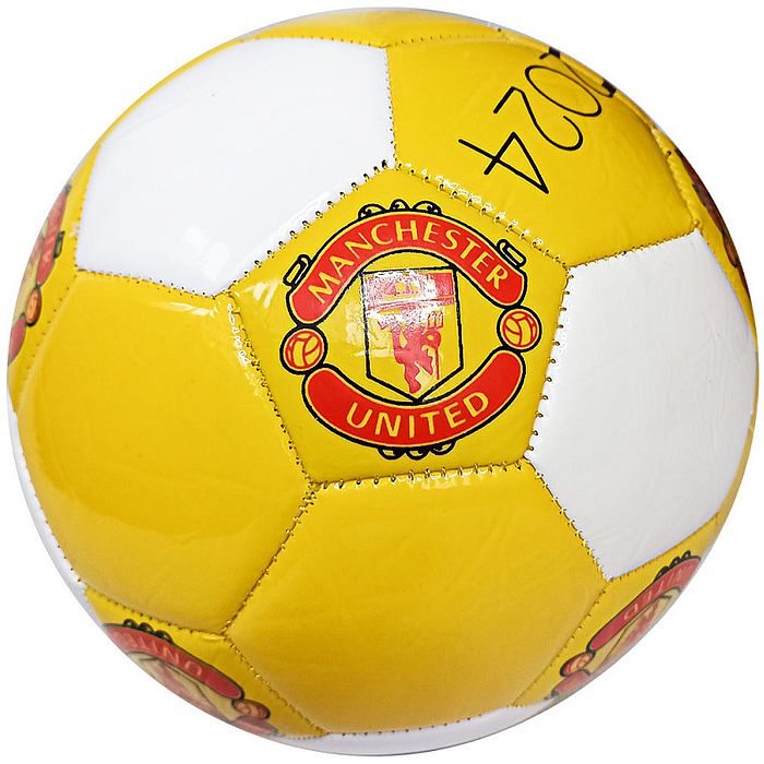 Мяч футбольный MEIK Man Utd (PVC 1,6 мм, 325 гр., маш.сш.) (желтый/белый)