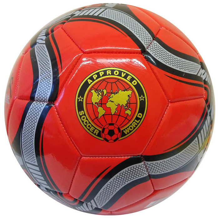 Мяч футбольный MEIK (PVC 2.3, 340 гр., машинная сшивка) (красный)