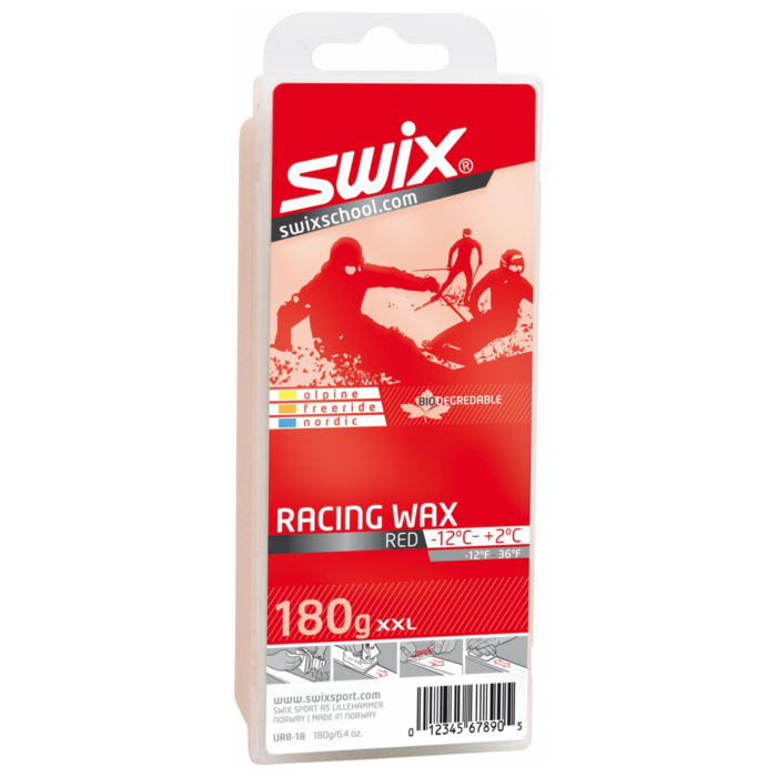 Парафин углеводородный SWIX Bio Racing (мазь красная) (-12°С +-2°С) 180 г.