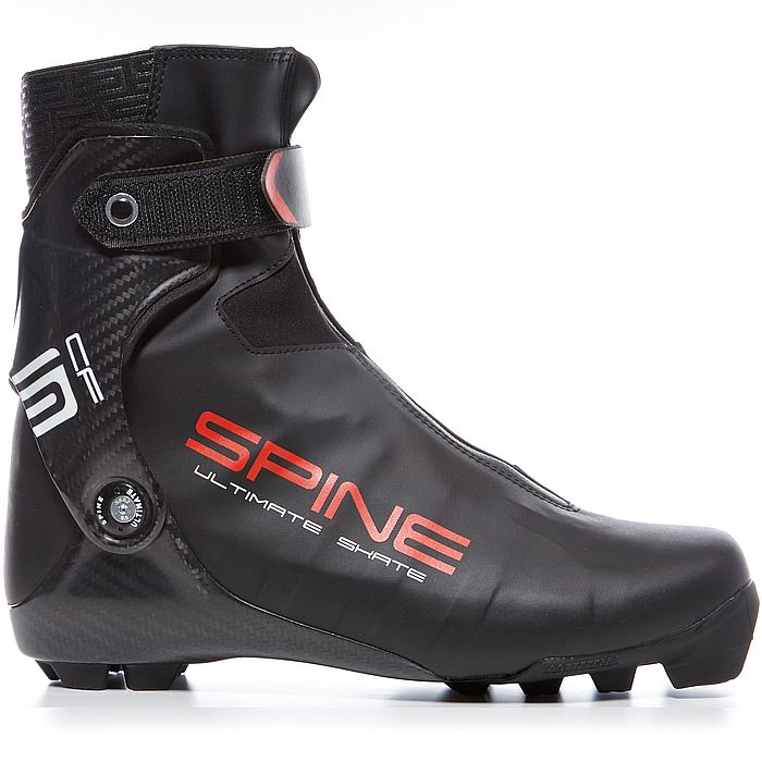 Лыжные ботинки SPINE NNN Ultimate Skate (599-S SCF (Bl/Br)) (черный/бордовый)