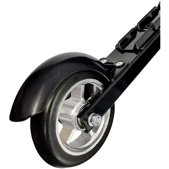 Лыжероллеры с креплениями SHAMOV Коньковые ((530/76-80/100х24) + NNN 01) (черный/красный)