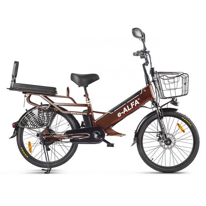 Электровелосипед GREEN CITY e-ALFA 500 Wh (коричневый) (2021)