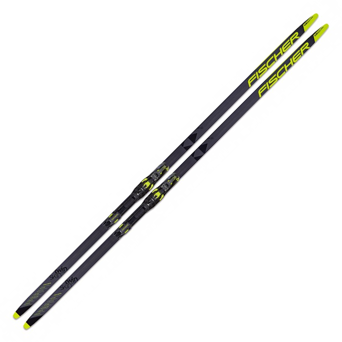 Лыжи беговые FISCHER Twin Skin Carbоn Pro Soft IFP (черный/желтый)