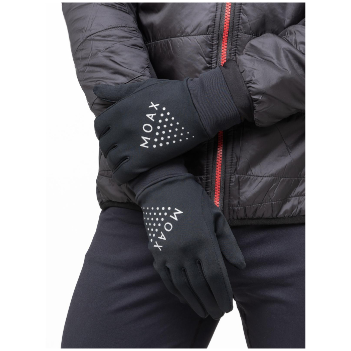 Перчатки для бега MOAX Stretch Fit Run (черный)