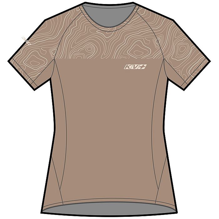 Футболка для бега женская KV+ Sprint Wave (бежевый)