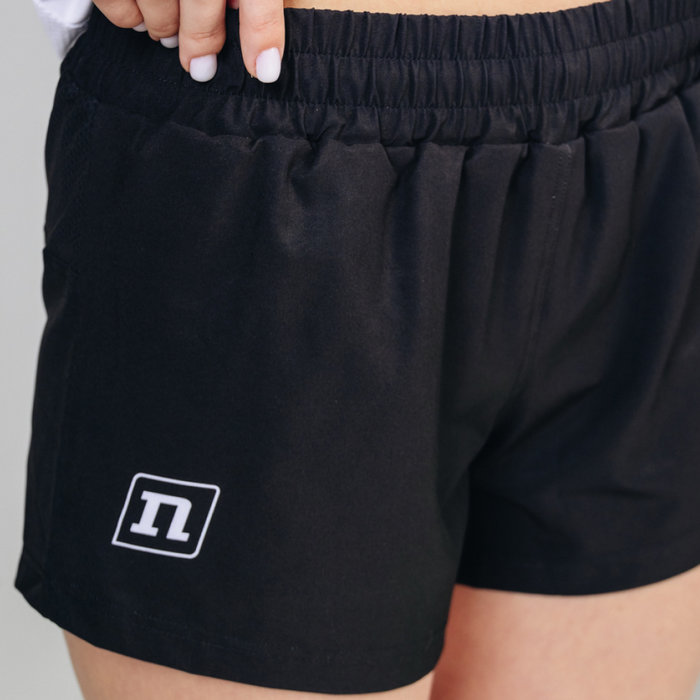 Шорты для бега женские NONAME White Line Heat Trail (черный)
