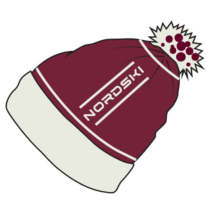 Шапка вязаная NORDSKI Arctic WS (бордовый)