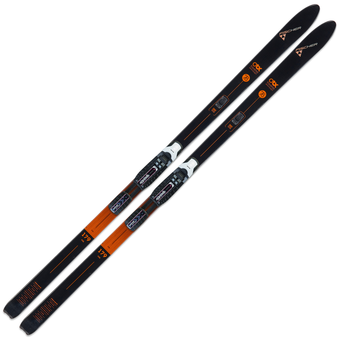 Лыжи беговые FISCHER Traverse 78 Crown/Skin (черный/оранжевый)