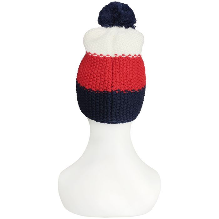 Шапка вязаная SKI TIME Warm RUS (белый/красный/синий)