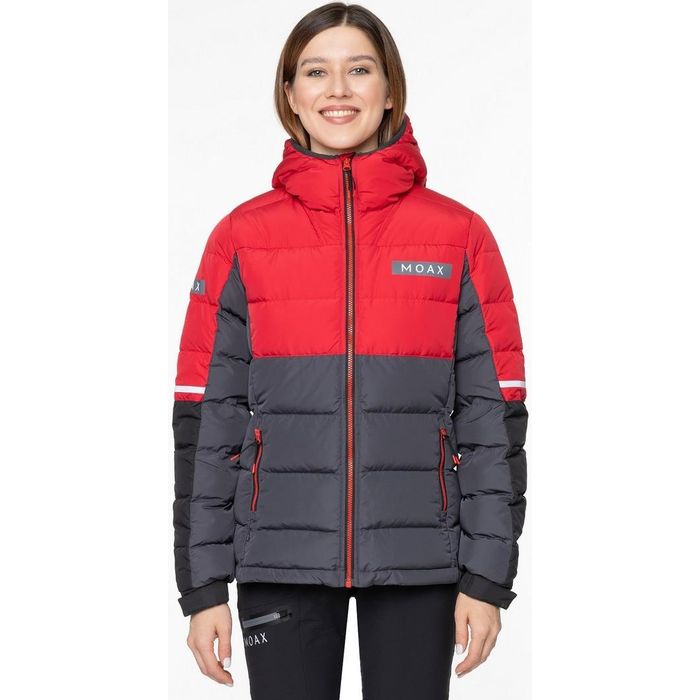 Куртка утепленная женская MOAX Club Team (серый/красный)