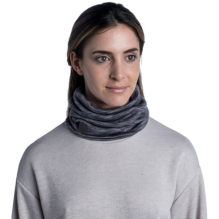 Бандана BUFF Merino Heavyweight Multistripes Fog Grey (серый)