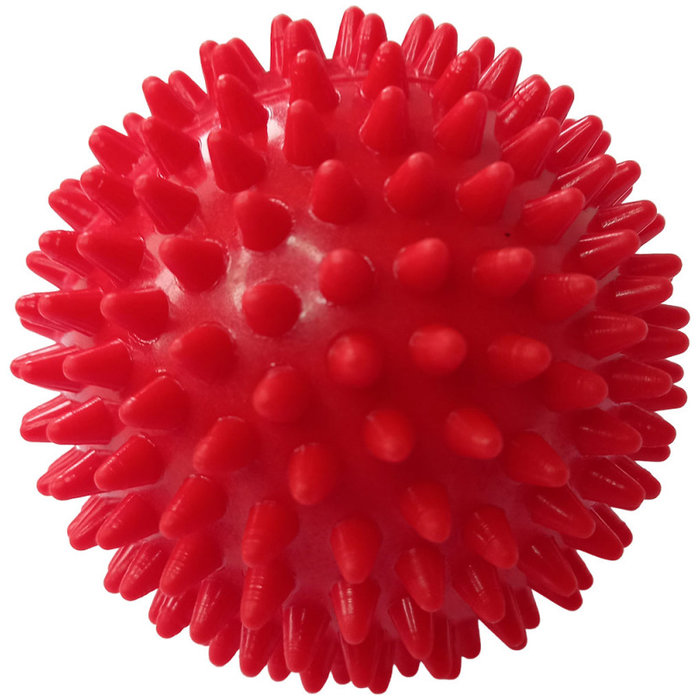 Мяч массажный SPORTEX твердый, ПВХ, 9 см (красный)