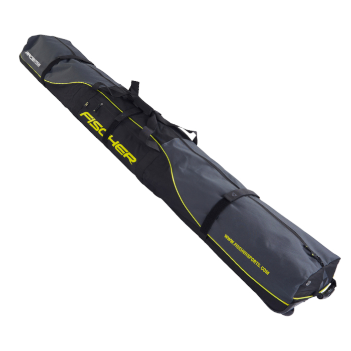 Чехол для беговых лыж FISCHER XC с колёсами на 10 пар (черный/серый)