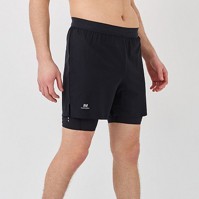 Шорты с лосинами для бега NORDSKI Stayer (черный)