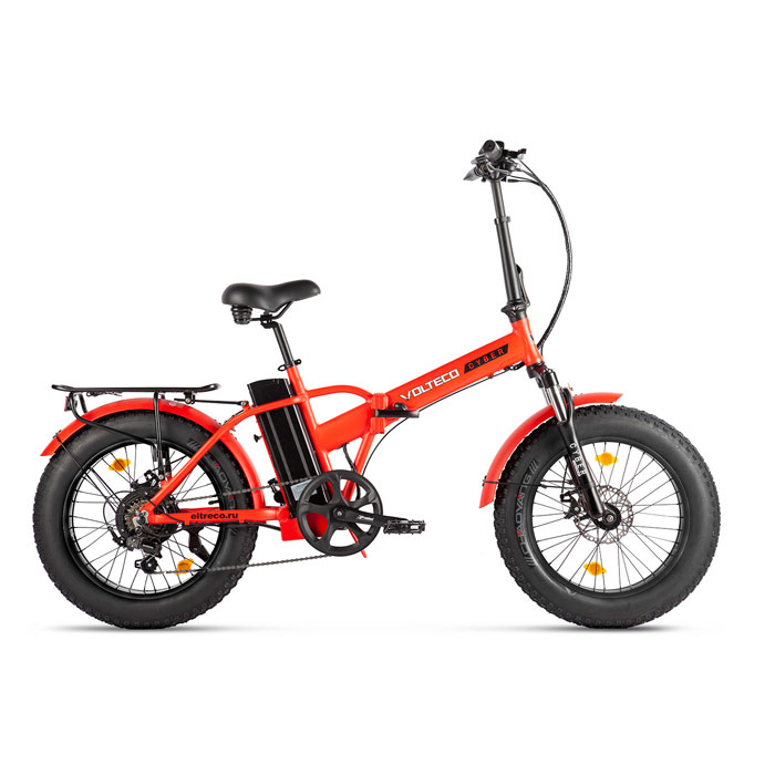 Электровелосипед VOLTECO CYBER 500 Wh (красный/черный) (2020)